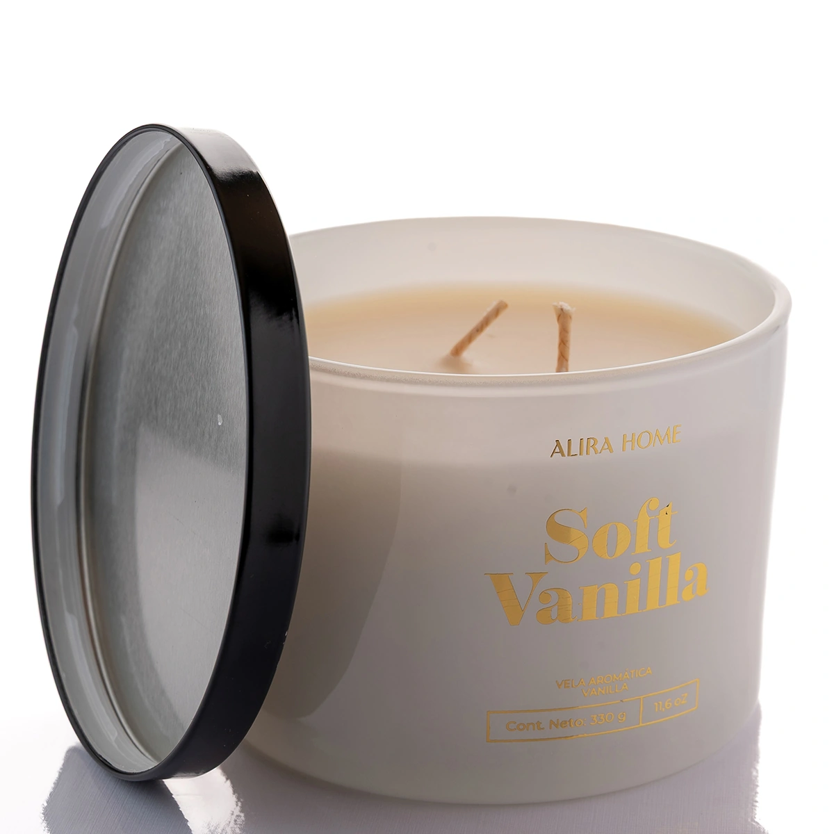 VELA AROMÁTICA ALIRA HOME CON CERA DE SOJA VANILLA - 3