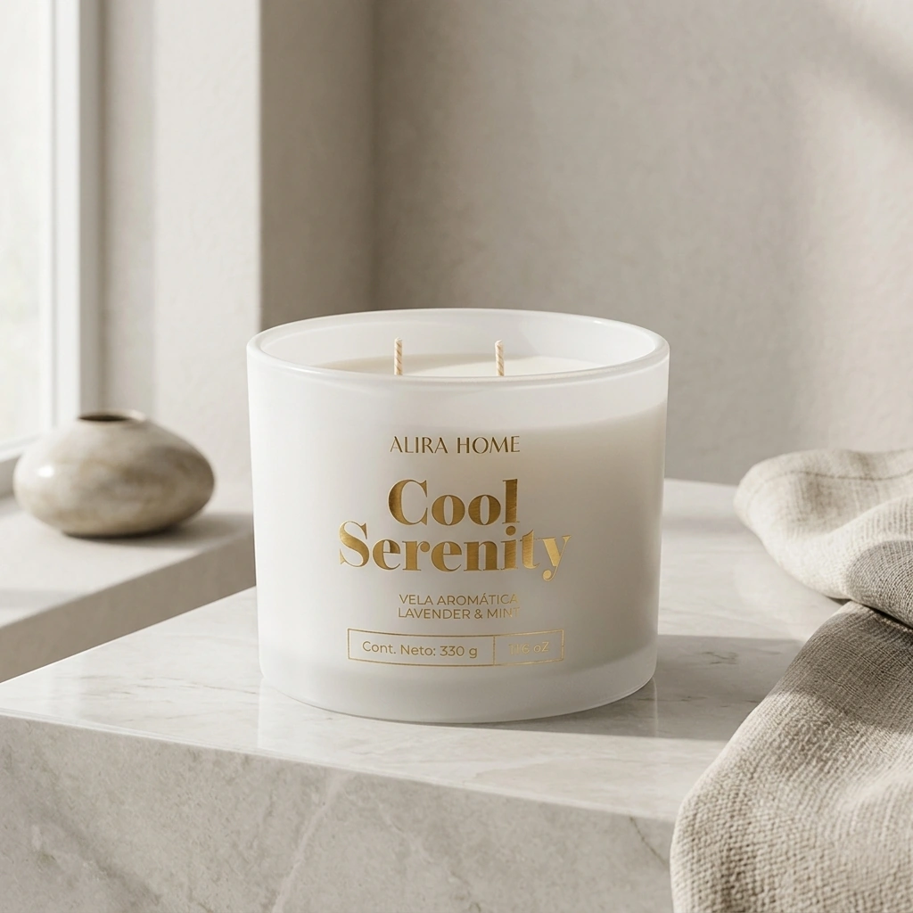 VELA AROMÁTICA ALIRA HOME CON CERA DE SOJA LAVENDER+MINT - 1