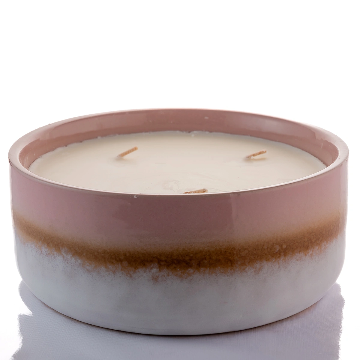 VELA AROMÁTICA CERÁMICA ALIRA HOME 3 MECHAS CON CERA DE SOJA JASMINE - 2
