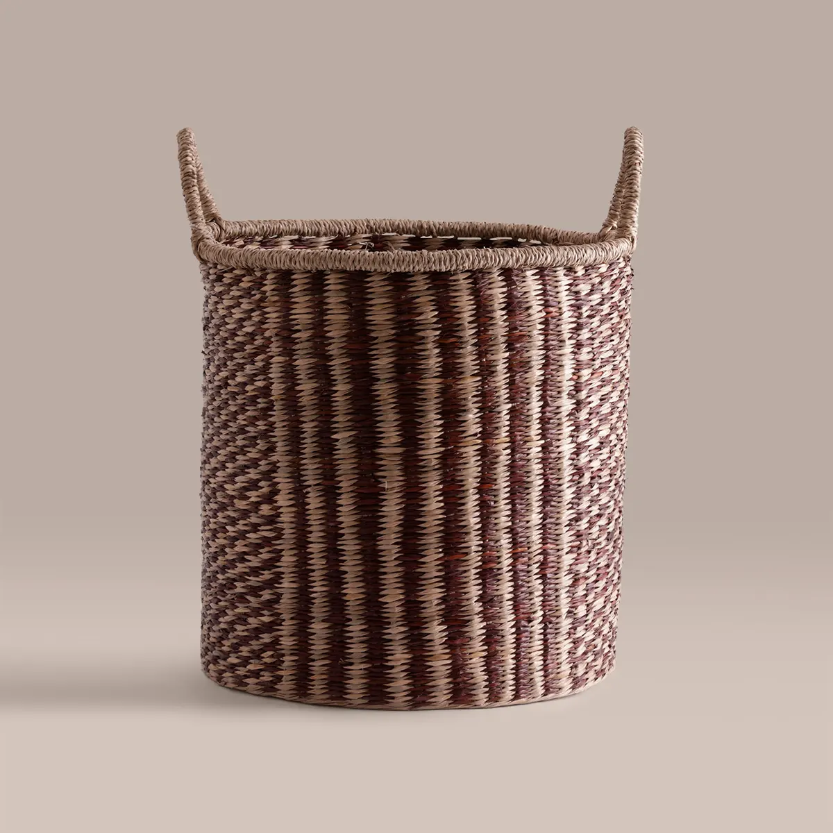 CANASTO RIPLE HOME BICOLOR MARRÓN 35CM - 1