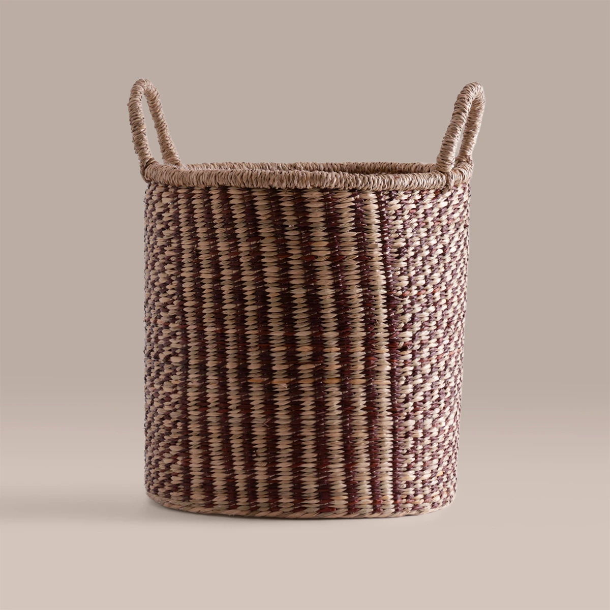 CANASTO RIPLE HOME BICOLOR MARRÓN 30CM - 1