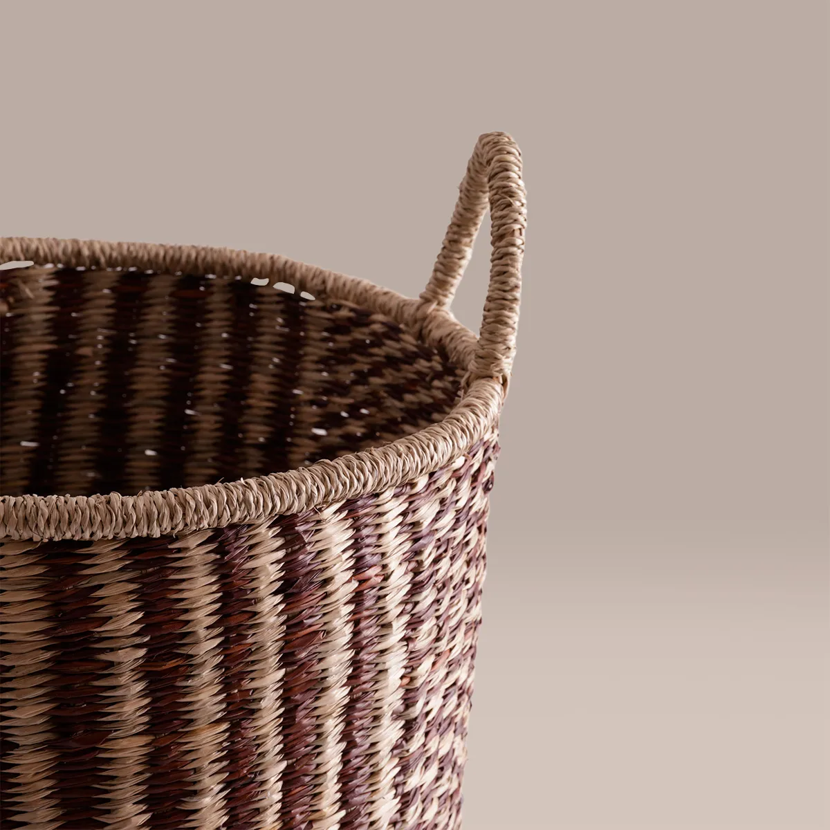 CANASTO RIPLE HOME BICOLOR MARRÓN 30CM - 2