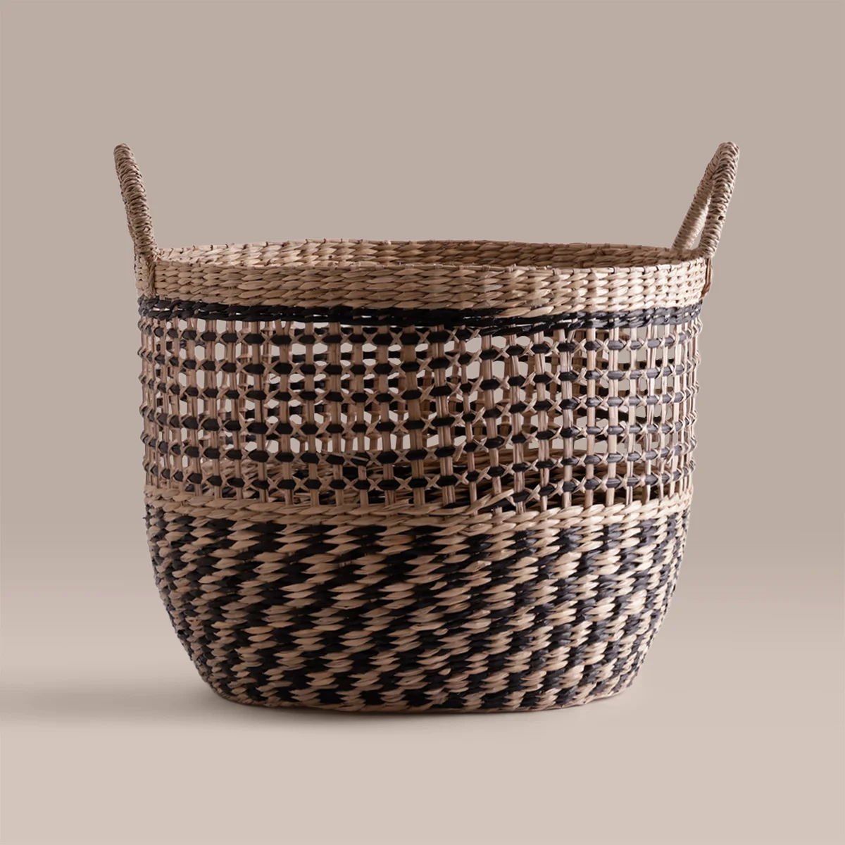 CANASTO RIPLEY HOME MOSAICO NEGRO 38CM - 1