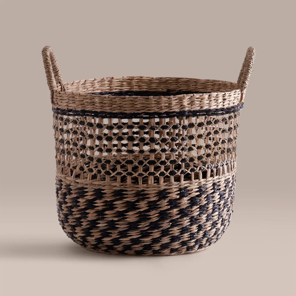 CANASTO RIPLEY HOME MOSAICO NEGRO 35CM - 1
