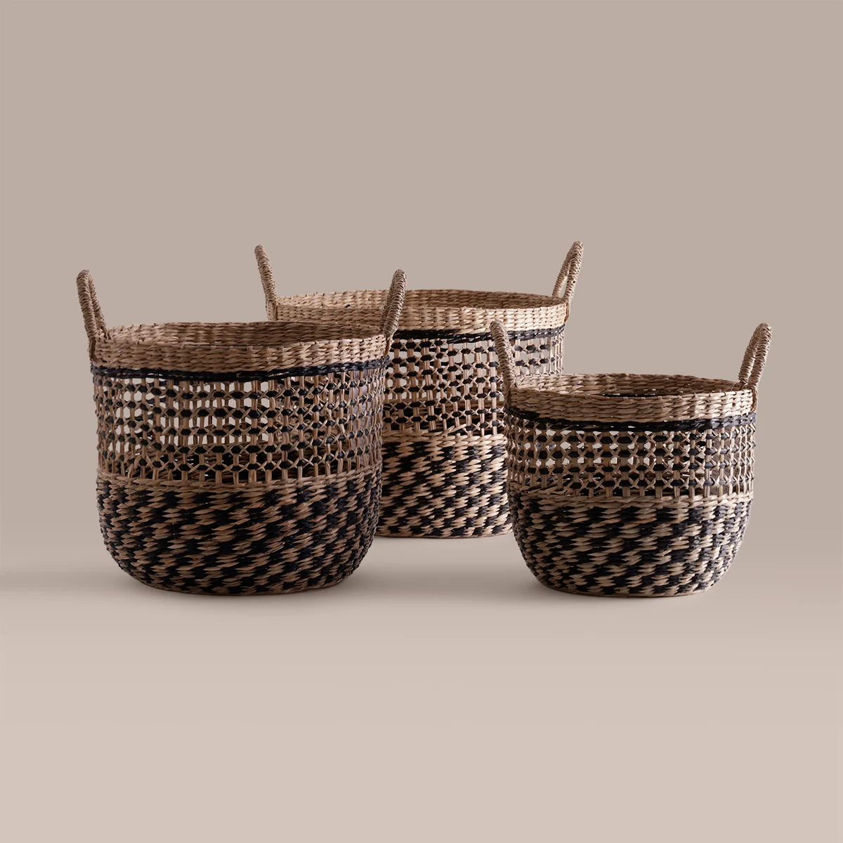 CANASTO RIPLEY HOME MOSAICO NEGRO 35CM - 3
