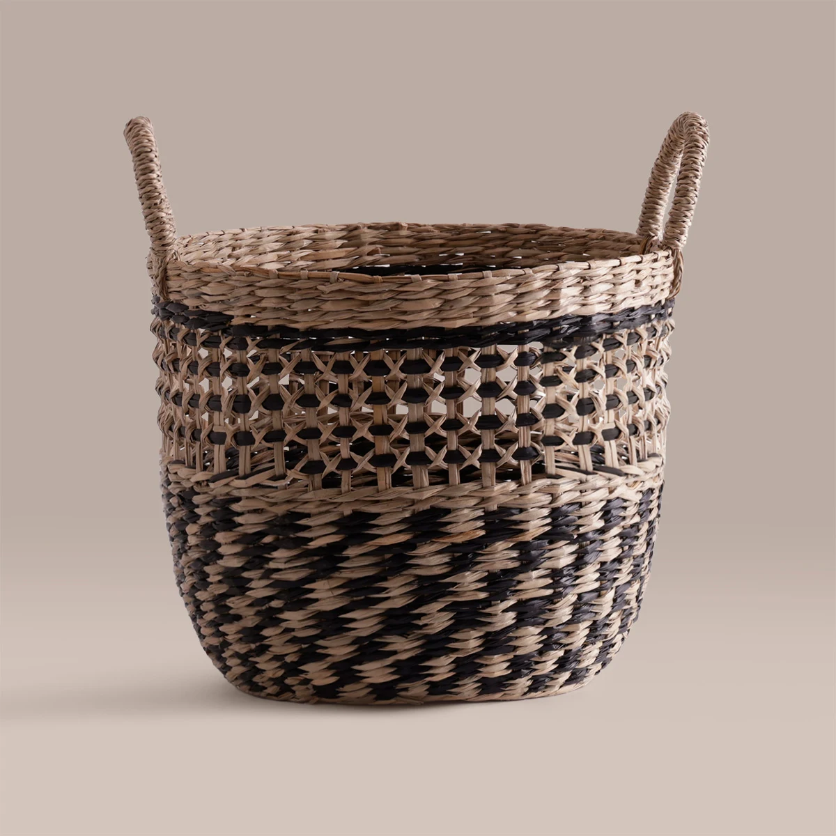 CANASTO RIPLEY HOME MOSAICO NEGRO 31CM - 1