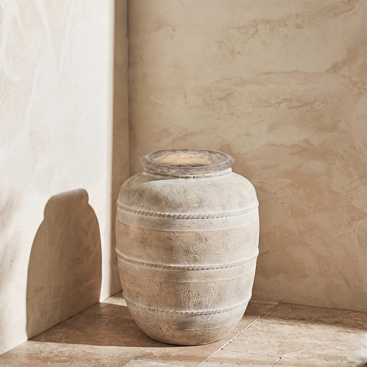 JARRÓN MAISON LINETT MEDITERRÁNEO GASTADO 46 CM  - 1