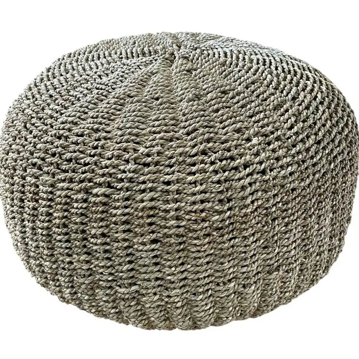 PUFF MAISON LINETT MEDITERRÁNEO TEJIDO 60 CM MARRÓN - 1