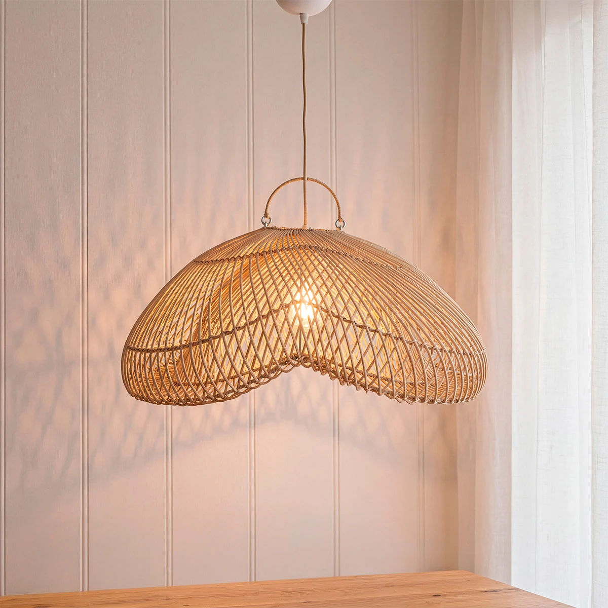 PANTALLA MAISON LINETT MEDITERRÁNEO OVALADA 44 CM - 1