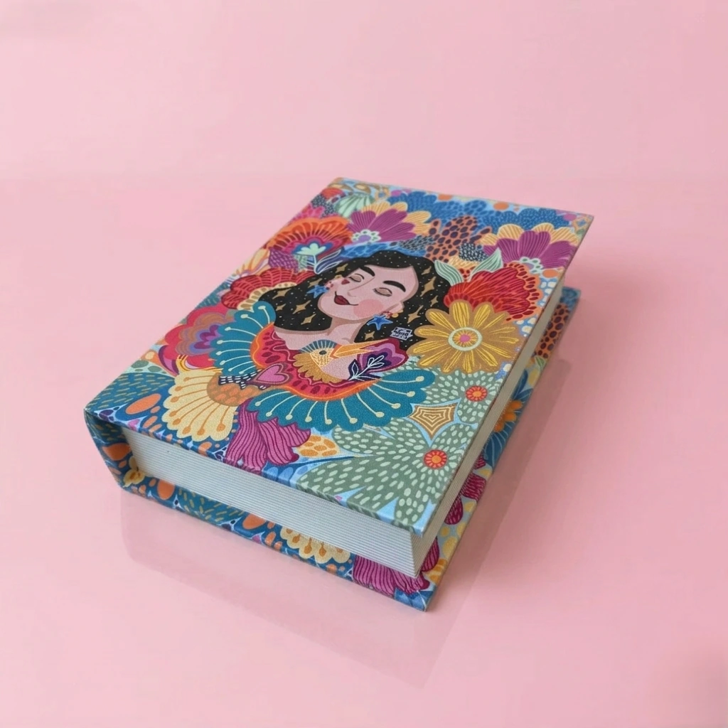 CAJA LIBRO FOLKÁNICA MUJER 25X18 CM - 3