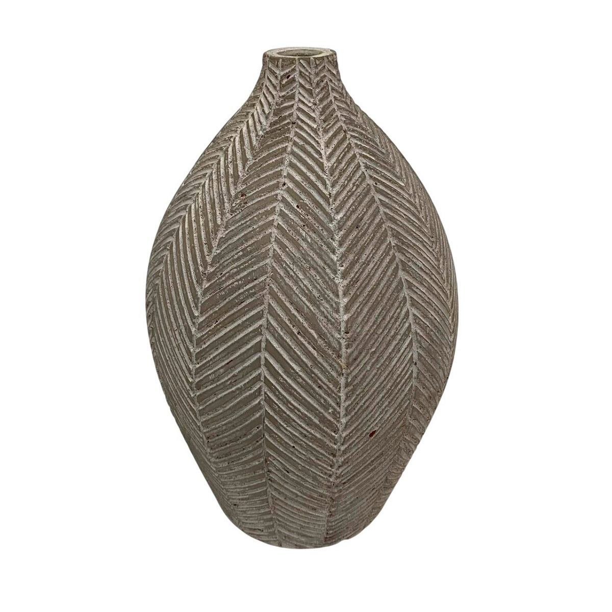 JARRÓN MAISON LINETT MEDITERRÁNEO BLANCO 34 CM  - 2