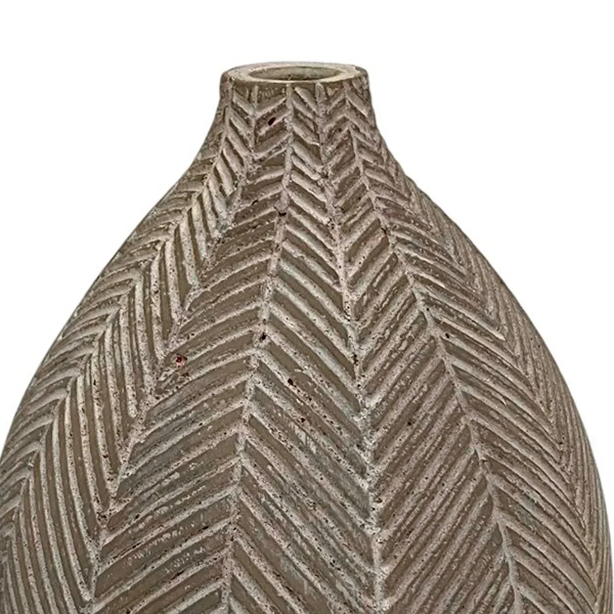 JARRÓN MAISON LINETT MEDITERRÁNEO BLANCO 34 CM  - 3