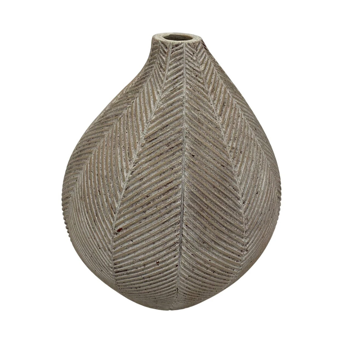 JARRÓN MAISON LINETT MEDITERRÁNEO BLANCO 28,5 CM  - 1