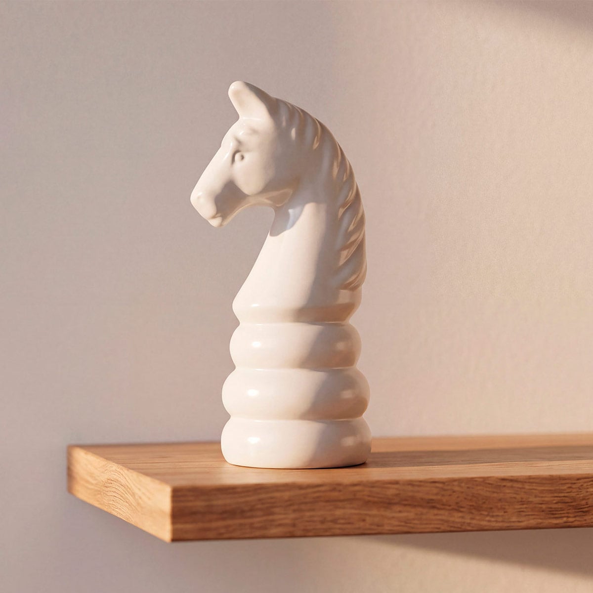 FIGURA DECORATIVA RIPLEY HOME AJEDREZ CABALLO BLANCO - 1