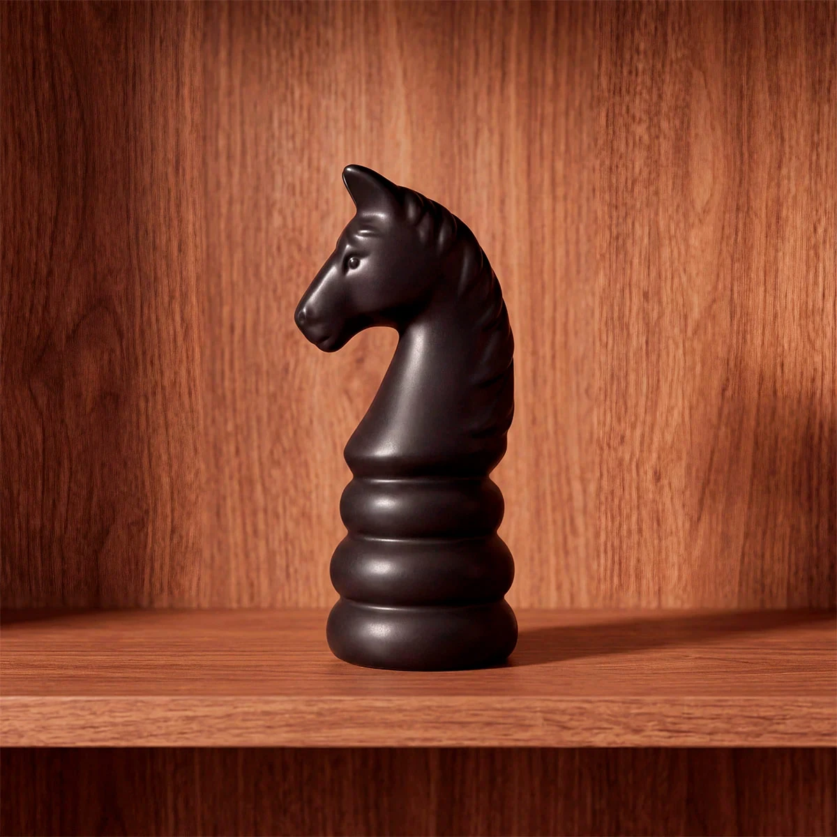 FIGURA DECORATIVA RIPLEY HOME AJEDREZ CABALLO NEGRO - 1