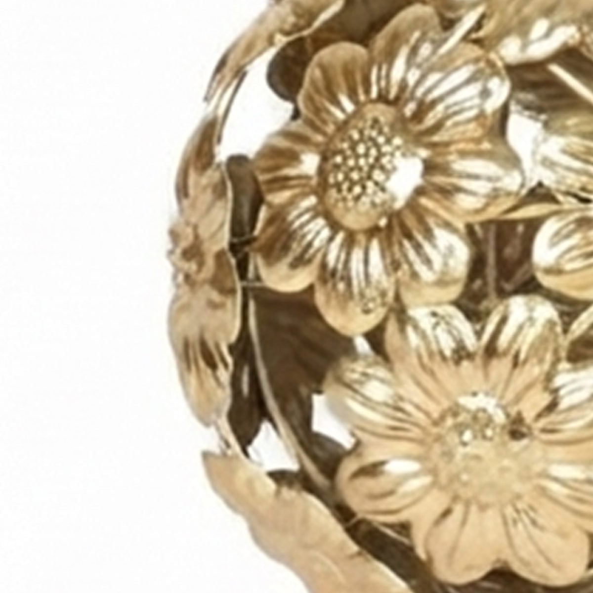 FIGURA DECORATIVA RIPLEY HOME CHICA FLORES DORADO - 2