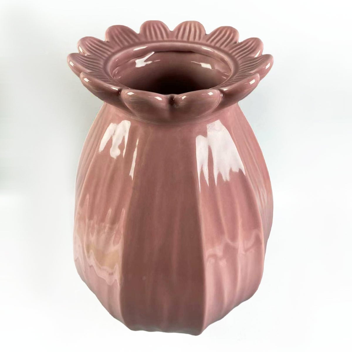 FLORERO RIPLEY HOME BORDE FLOR ROSA 30 CM - 1