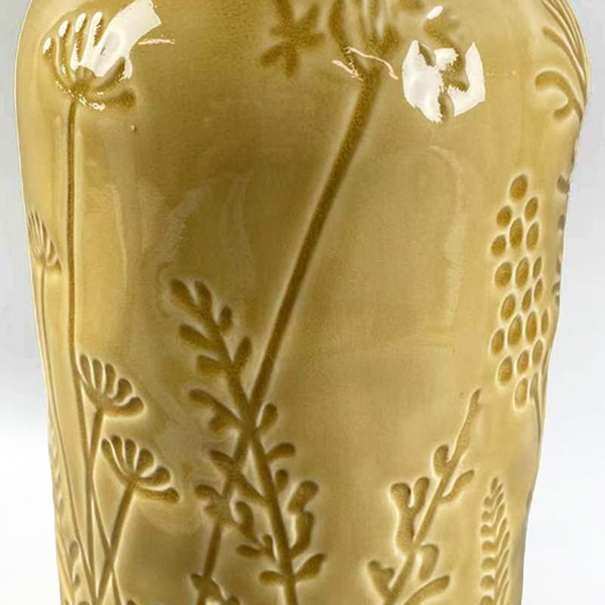 FLORERO RIPLEY HOME BAJO RELIEVE AMARILLO 24 CM - 2