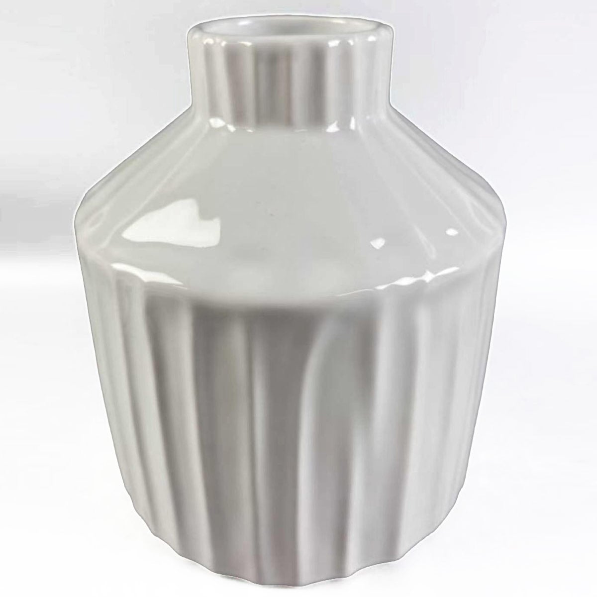 FLORERO RIPLEY HOME BLANCO ACANALADO 17.5 CM - 1