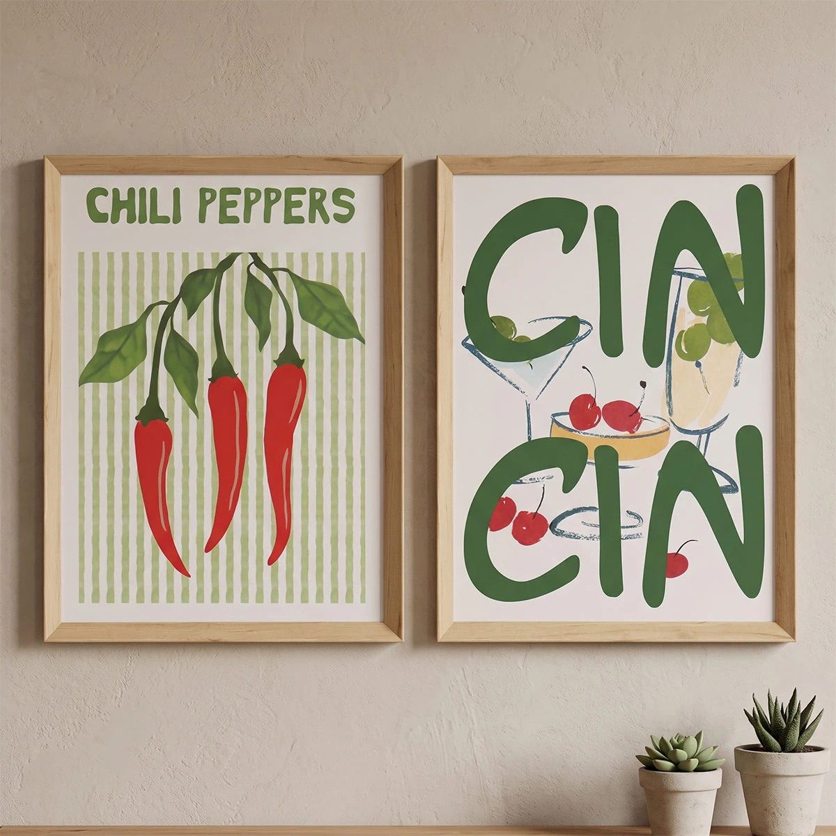 SET X2 CUADROS RIPLEY HOME COCINA 30X40 CM - 1