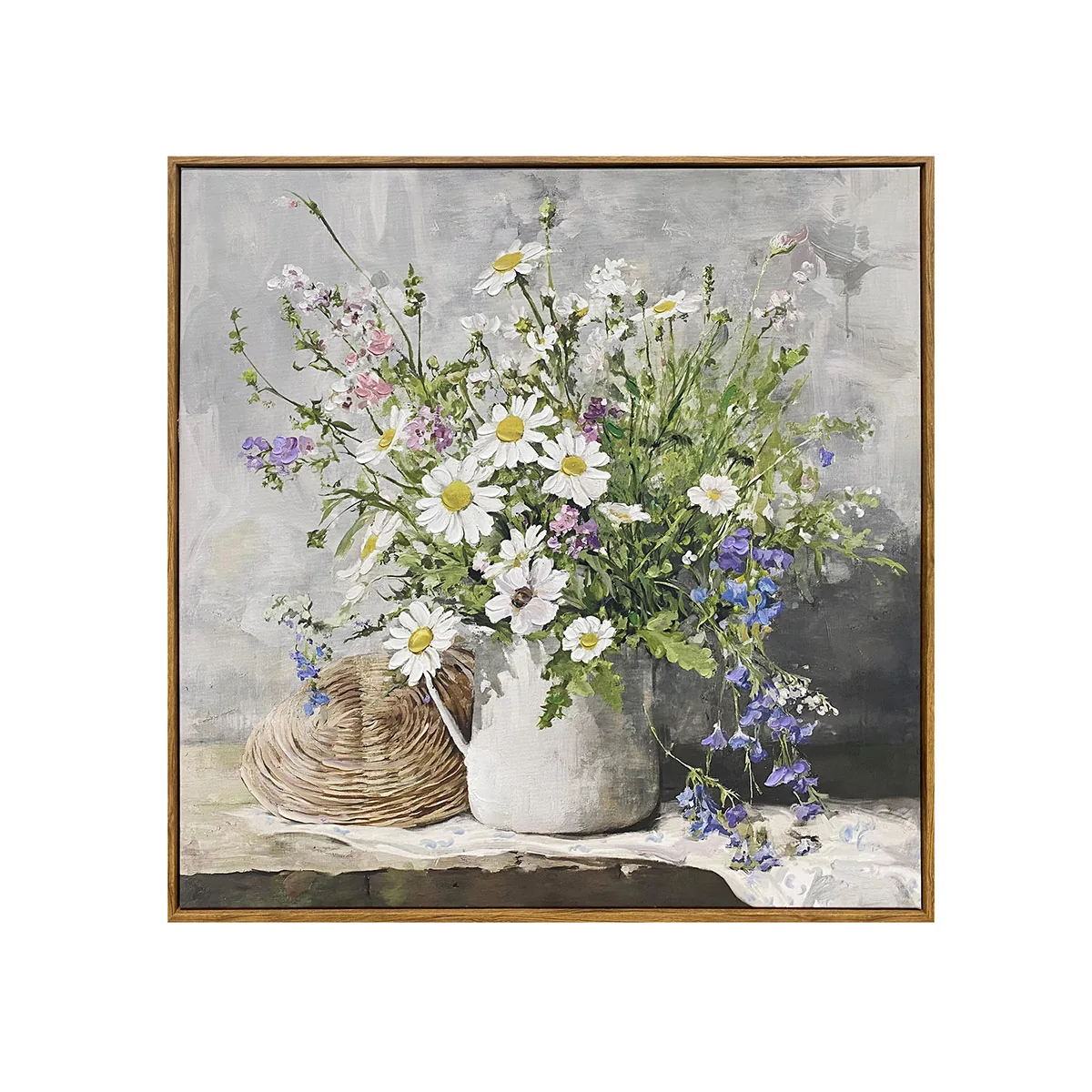 CUADRO RIPLEY HOME MARGARITAS OLEO 60X60 CM - 3