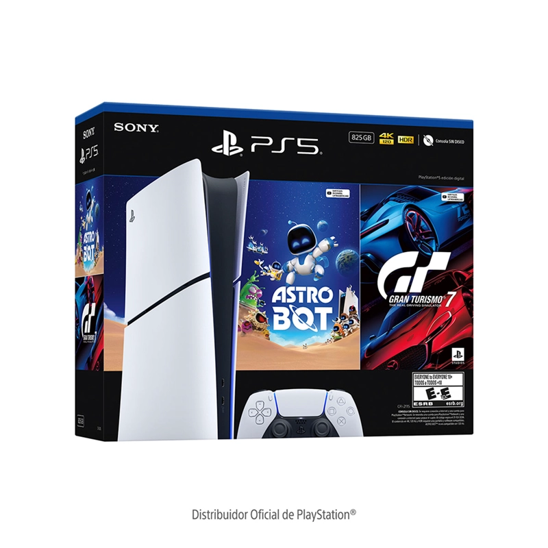 CONSOLA PLAYSTATION 5 SLIM DIGITAL + JUEGOS GT 7 + JUEGO ASTRO BOT - 2