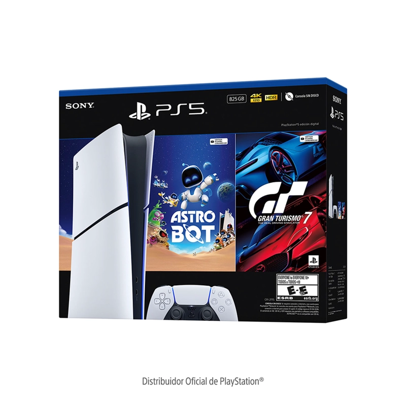 CONSOLA PLAYSTATION 5 SLIM DIGITAL + JUEGOS GT 7 + JUEGO ASTRO BOT - 4