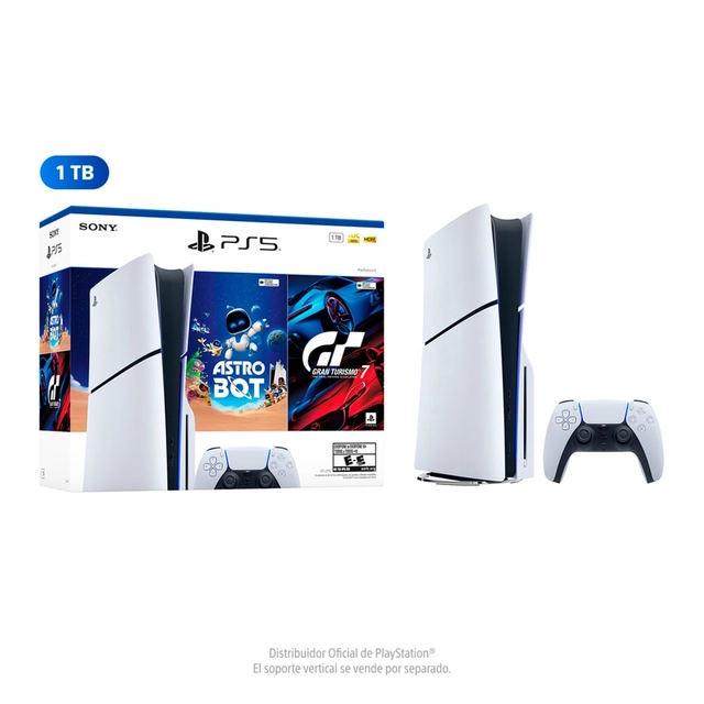 CONSOLA PS5 SLIM STANDARD + 2 JUEGOS GT 7 & ASTRO BOT - 1
