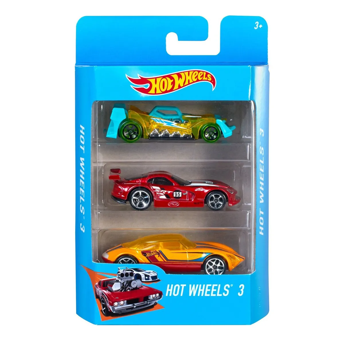 PACK X3 AUTOS DE JUGUETE HOT WHEELS DIECAST PAQUETE SORPRESA ALEATORIO - 3