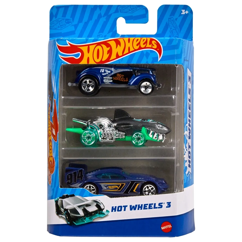 PACK X3 AUTOS DE JUGUETE HOT WHEELS DIECAST PAQUETE SORPRESA DE 3 AUTOS - 4