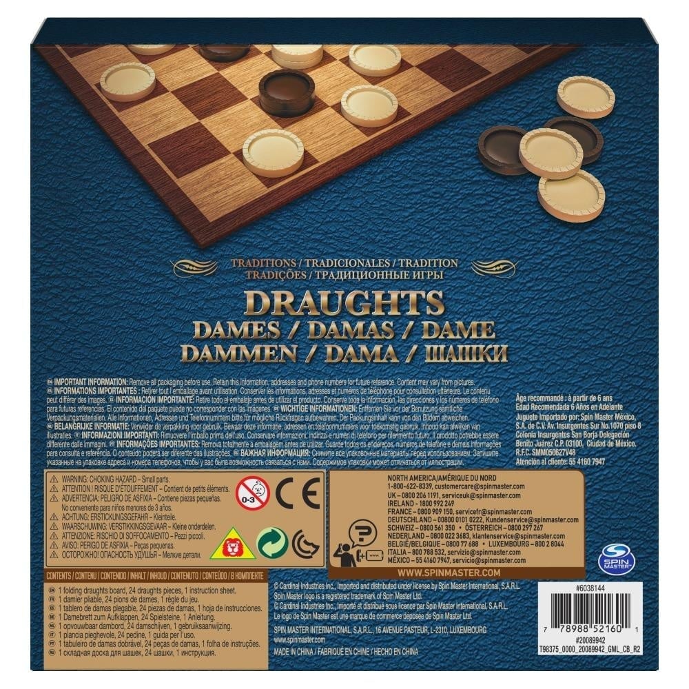 JUEGO DE MESA SPIN MASTER GAMES DAMAS - 4