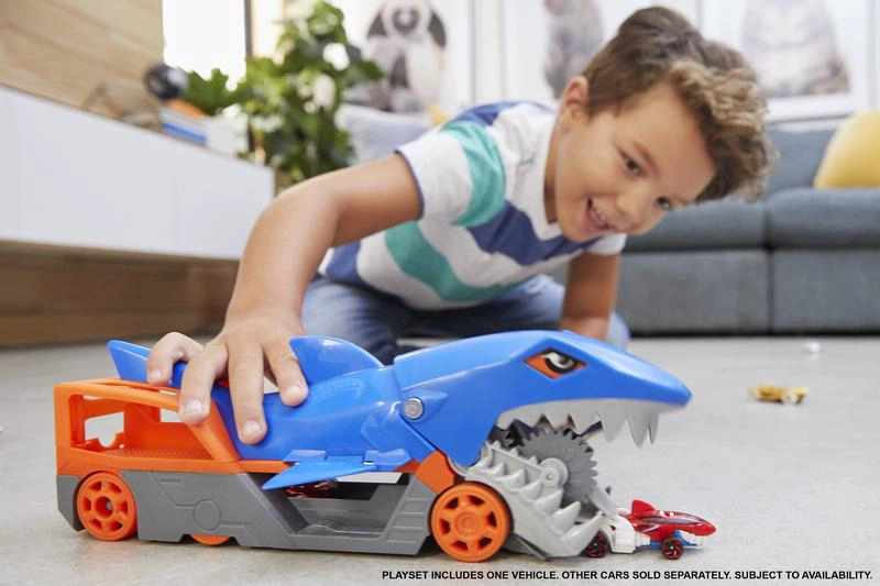 PISTA HOT WHEELS JUGUETE REMOLQUE TIBURN - 1
