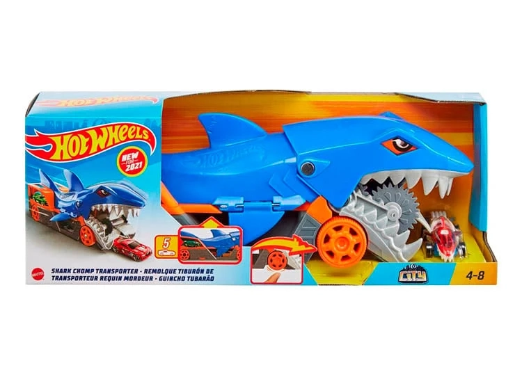 PISTA HOT WHEELS JUGUETE REMOLQUE TIBURN - 3