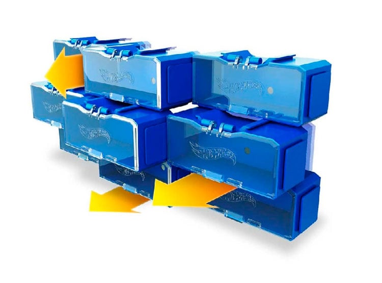 EXHIBIDOR AUTO HOT WHEELS HWCC8B CAR CASE MULTIMODULAR POR 18 PCS - 4