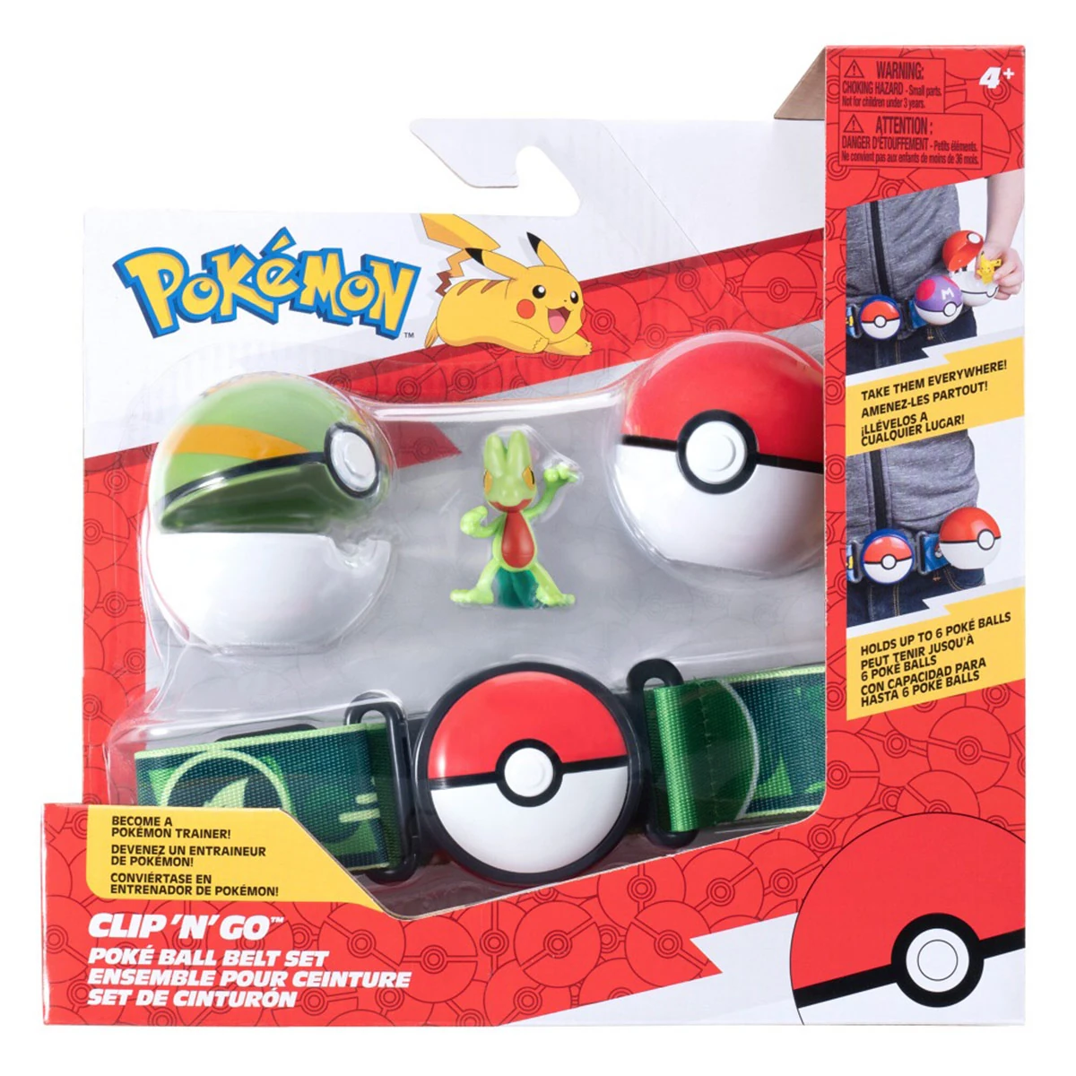 SET DE CINTURON CON POKEBOLA Y FIGURA POKEMON - MODELO ALEATORIO - 1