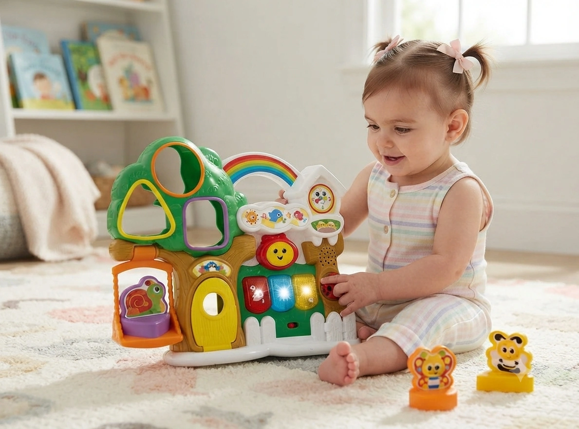 JUGUETE BEBÉ WINFUN LIGHT 'N SOUNDS SORTER TREEHOUSE - 1
