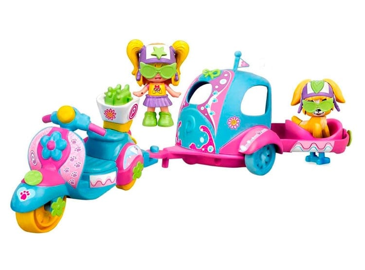 MUÑECA PINYPON MOTO CON REMOLQUE Y MASCOTA - 1
