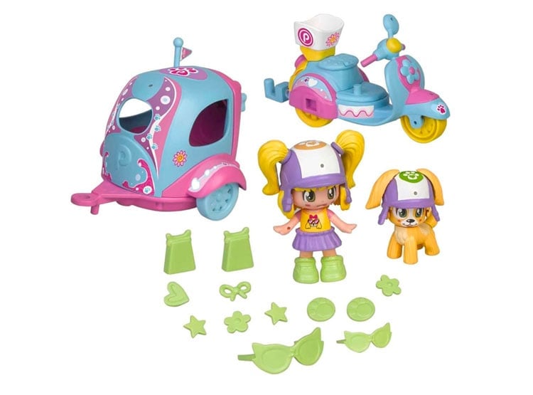 MUÑECA PINYPON MOTO CON REMOLQUE Y MASCOTA - 5