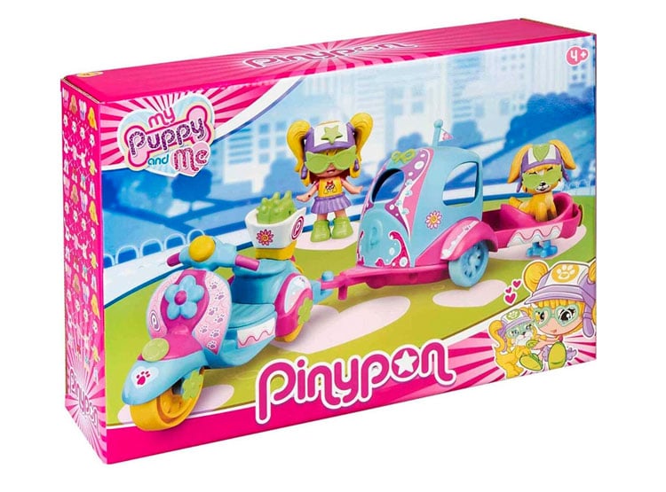 MUÑECA PINYPON MOTO CON REMOLQUE Y MASCOTA - 6