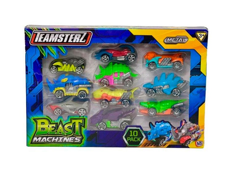 PACK 10 TEAMSTERZ 1417435 BEAST MACHINES AUTOS METAL - 2