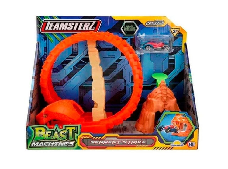 SET TEAMSTERZ 1417436 BEAST MACHINES PISTA ATAQUE SERPIENTE + 1 AUTO - 1