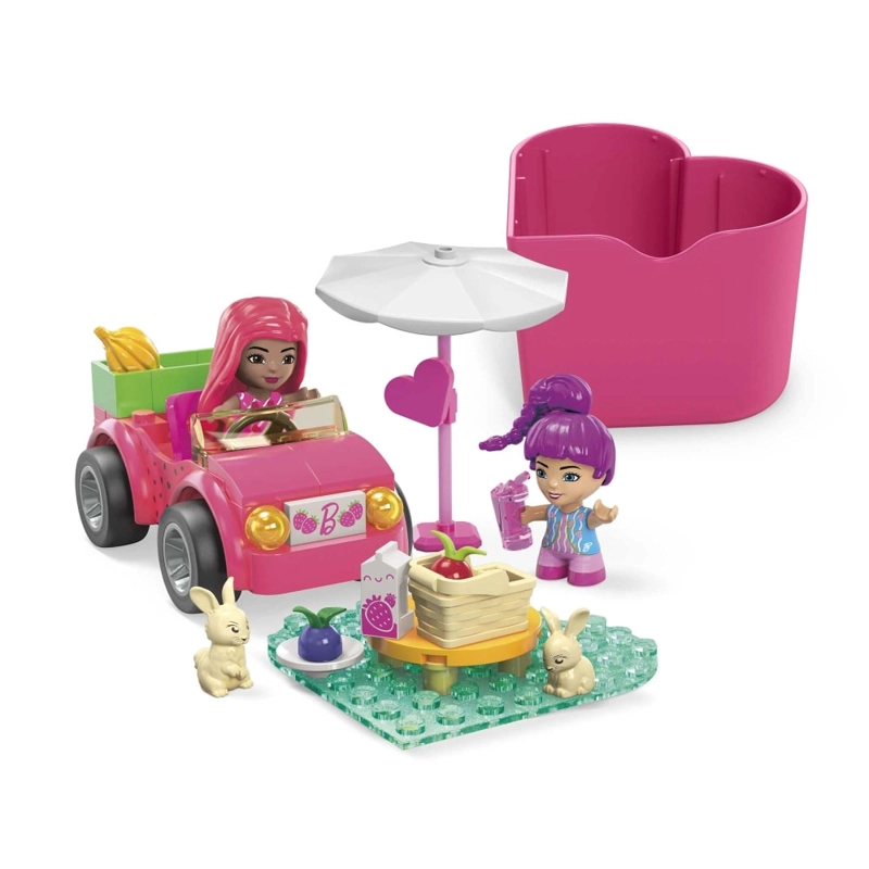 JUGUETE MEGABLOCKS HKF90 BARBIE PASEO EN CONVERTIBLE 58 PIEZAS - 2