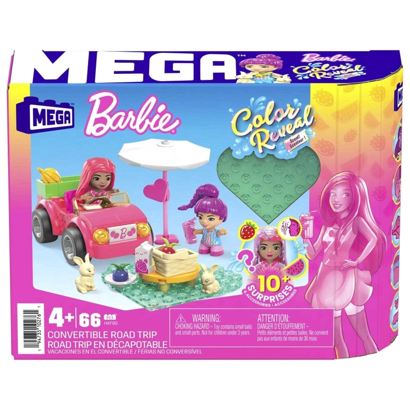 JUGUETE MEGABLOCKS HKF90 BARBIE PASEO EN CONVERTIBLE 58 PIEZAS - 6
