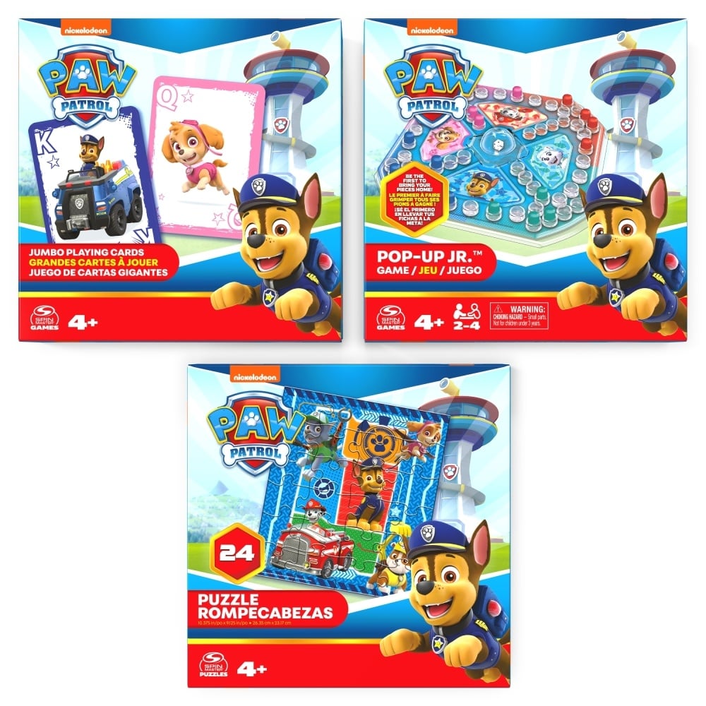 PACK 3 PAW PATROL 6066829 JUEGOS MESA ROMPECABEZAS 24PZ, POP UP, CARTAS GRANDES - 3