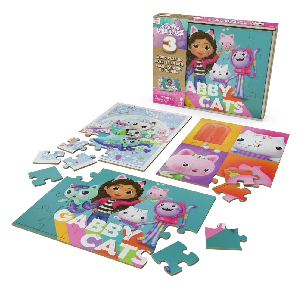 PACK 3 GABBY'S DOLLHOUSE 6066549 ROMPECABEZAS GABBYS - 1