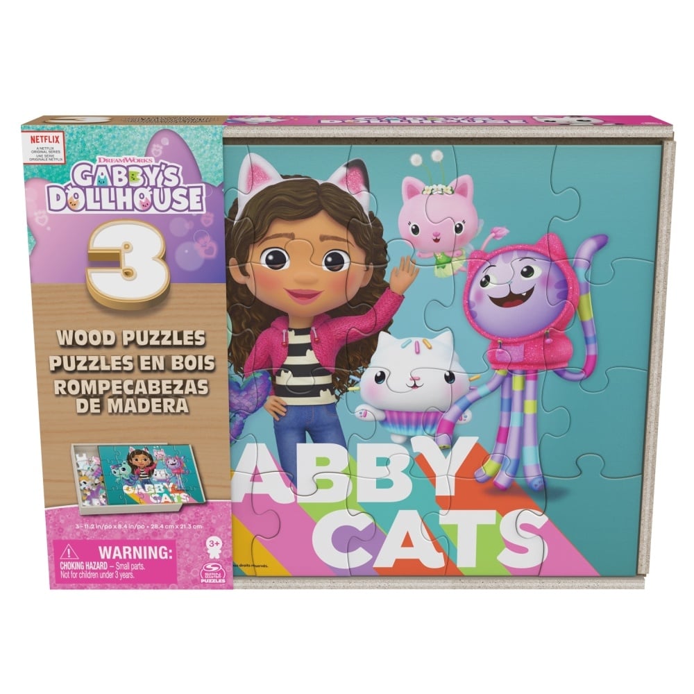 PACK 3 GABBY'S DOLLHOUSE 6066549 ROMPECABEZAS GABBYS - 3