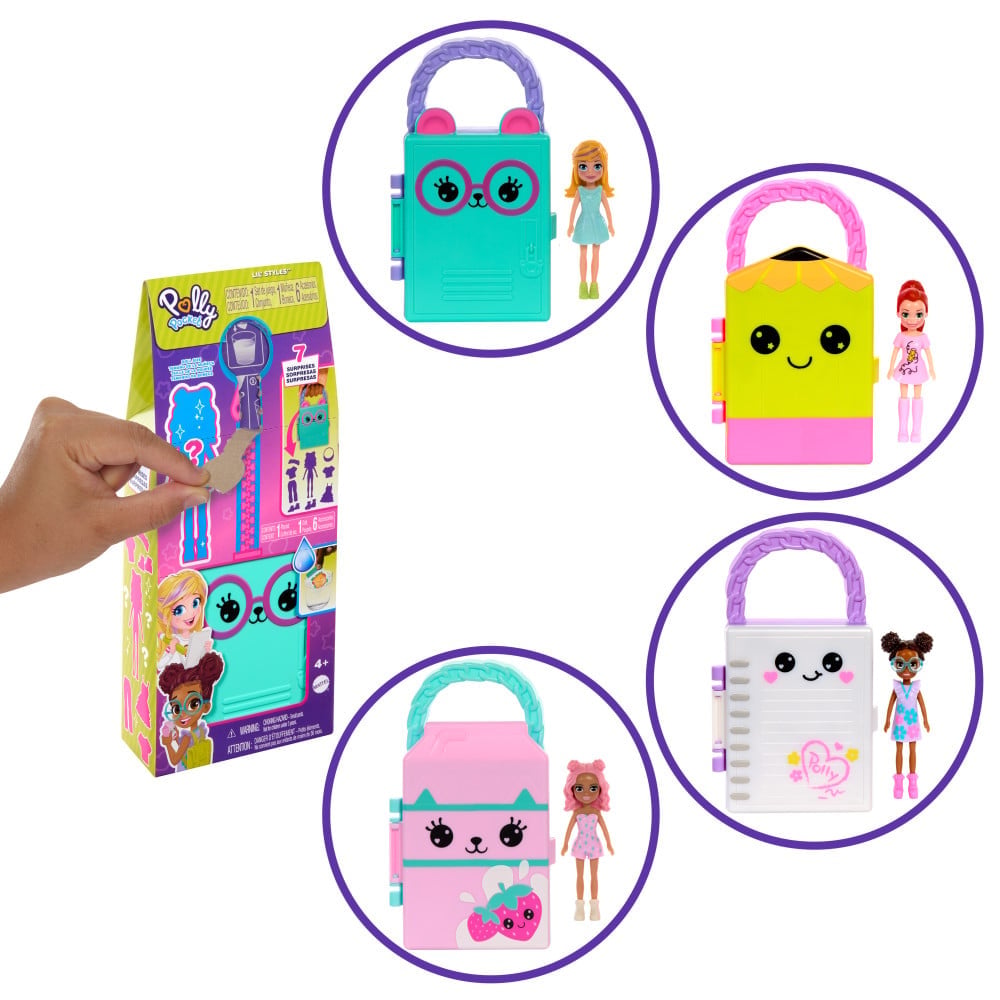 SET POLLY POCKET HRD64 JUEGO CLO FASHION REVEAL ESTILO Y DISEÑO - 2