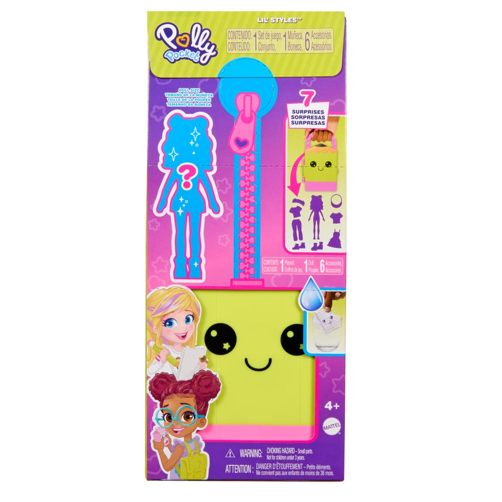 SET POLLY POCKET HRD64 JUEGO CLO FASHION REVEAL ESTILO Y DISEÑO - 6