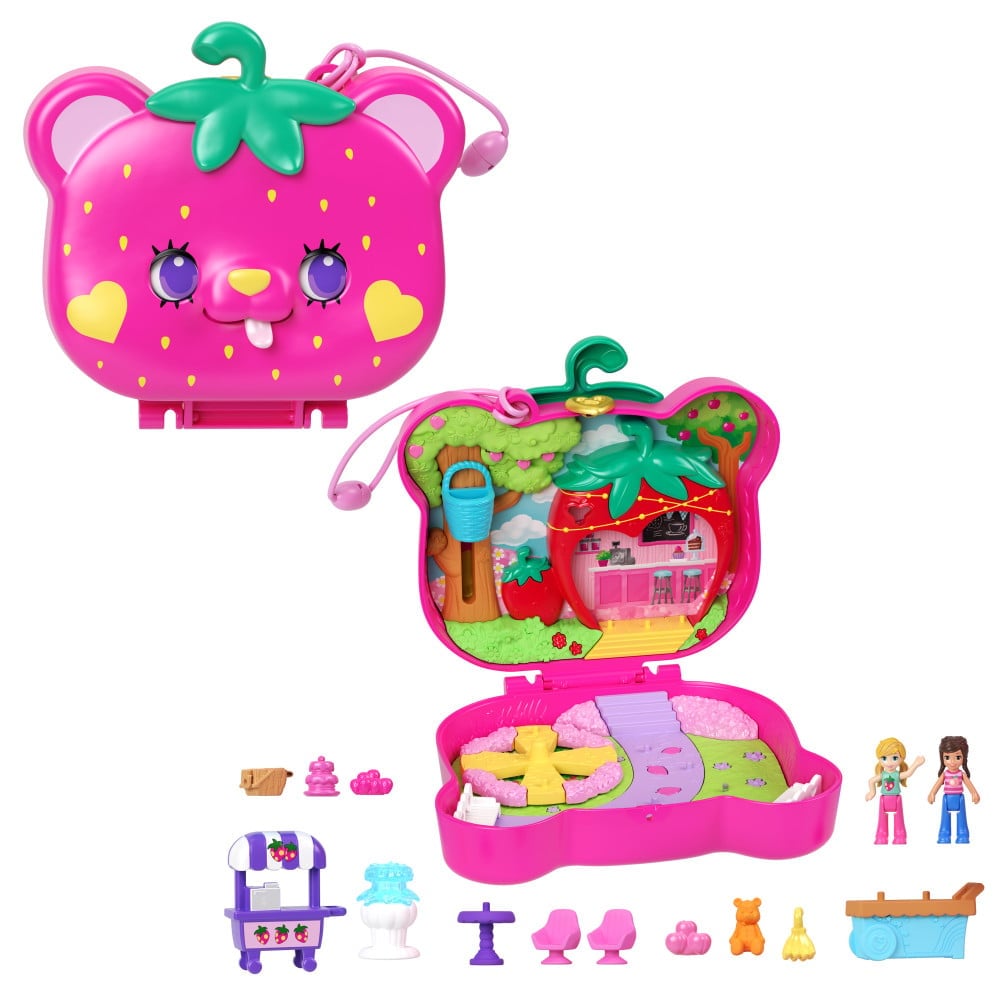 SET POLLY POCKET HRD35 JUEGO ESTUCHE OSITO FRESA ADORABLE ESTILO - 1