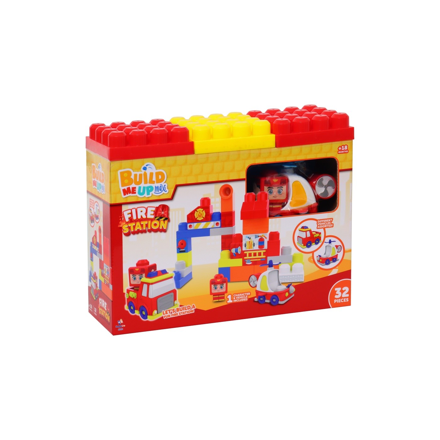 BLOQUES BUILD ME UP MAXI 650101 BOMBEROS 31 A 32 PIEZAS MODELO ALEAOTRIO - 3
